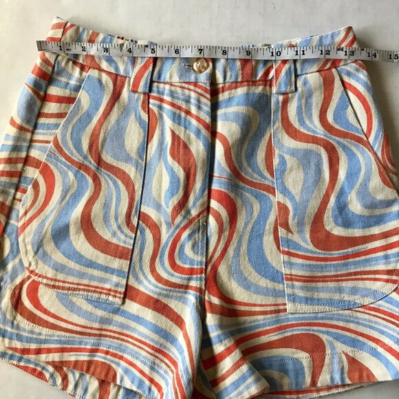 FRNCH Tiffany Creme‎ Wavy Shorts Size Small - Picture 7 of 10